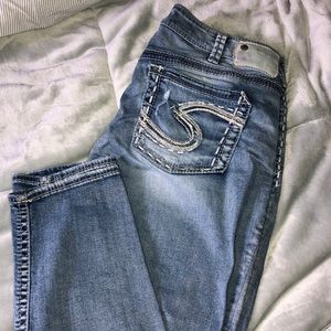 Silver Aiko Lightwash Jeans Size 33